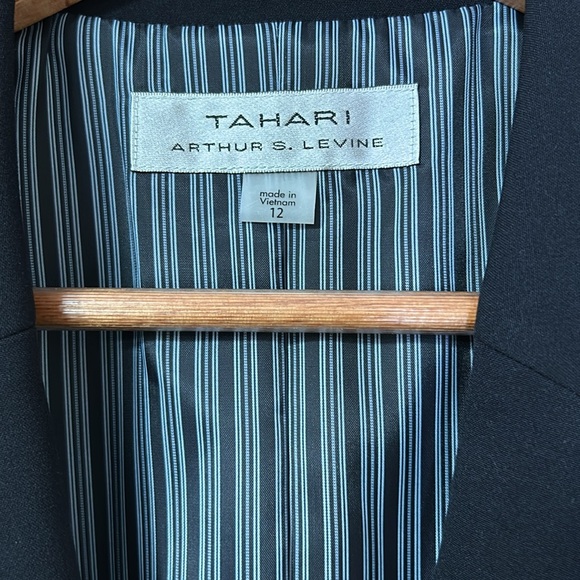 Tahari  ASL Single Button Navy Blazer Size 12 - Picture 6 of 8